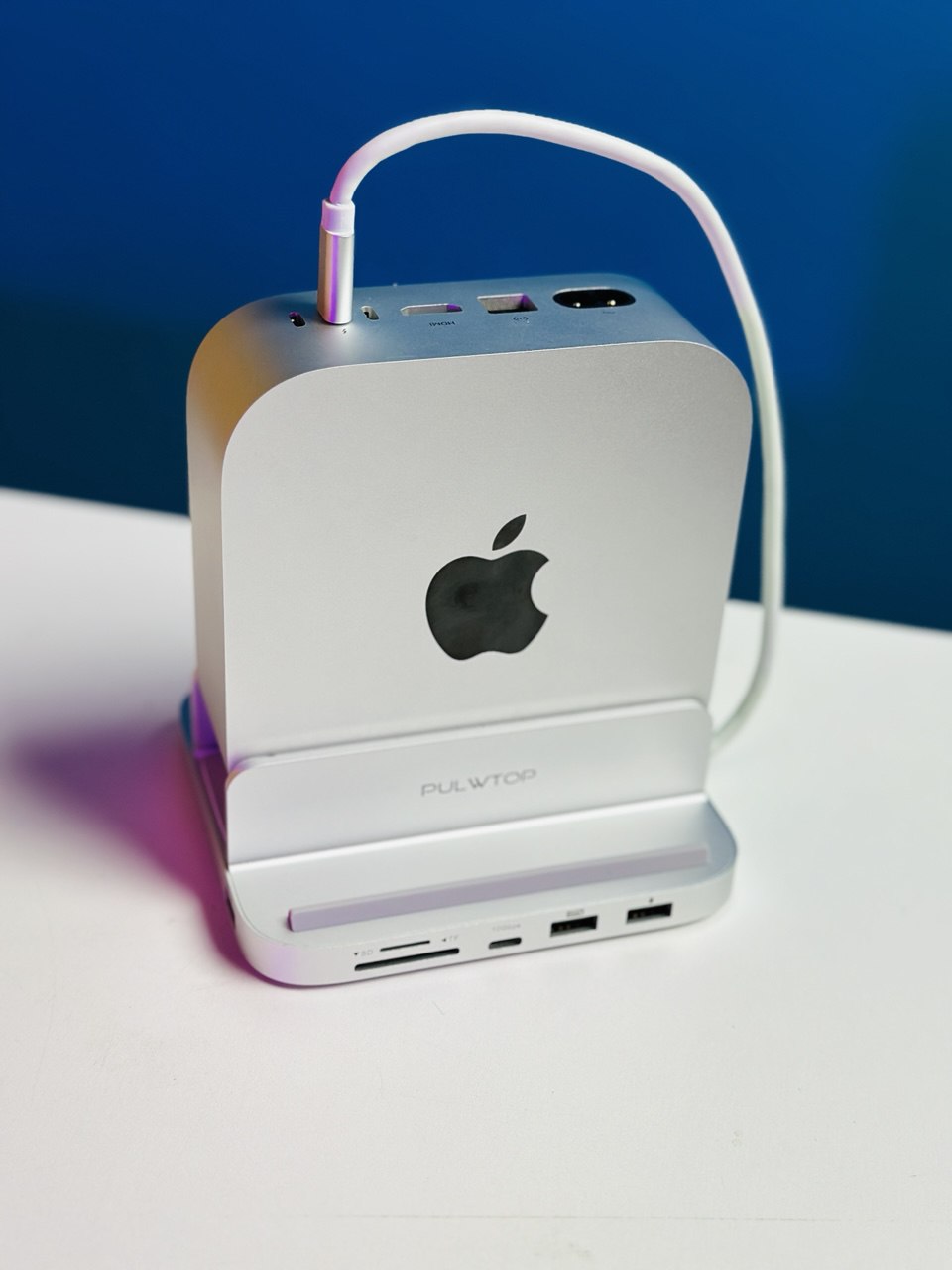 Mac mini M4用 「PULWTOP 9」 + 2TB SSD PULWTOP Mac Mini M4 USB C Hub Accesorios & Stand（9-in-1, M.2 SSD